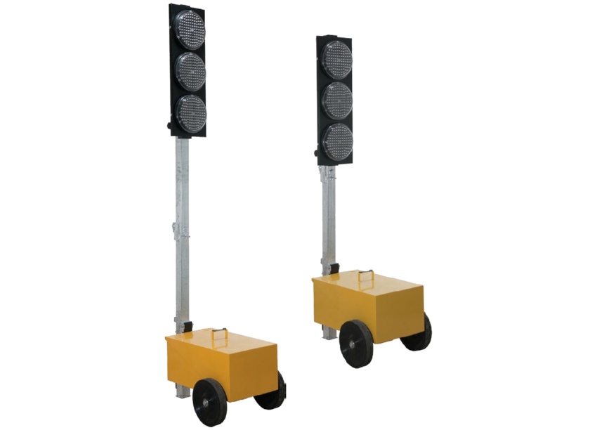 Impianto semaforico mobile da cantiere a led - modello Light