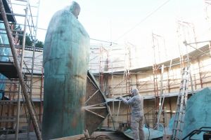 Idrosabbiatrura Statua Papa Giovanni Paolo II 01