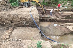 Pompaggio acque per scavi archeologici 04